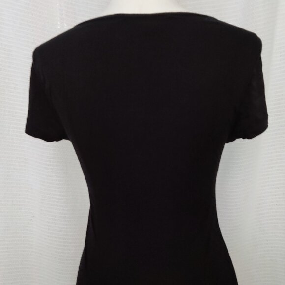 BCBG Max Azria | black short sleeve | v-neck neck | Size XS / S - Picture 4 of 9